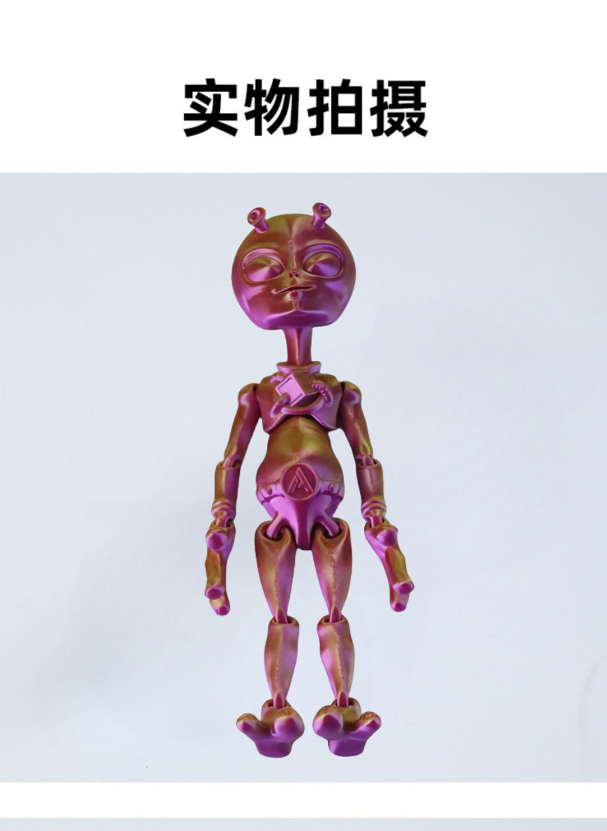 3D printed alien cross-border new alien figurine with movable joints, Halloween creative toy figurine pic 9