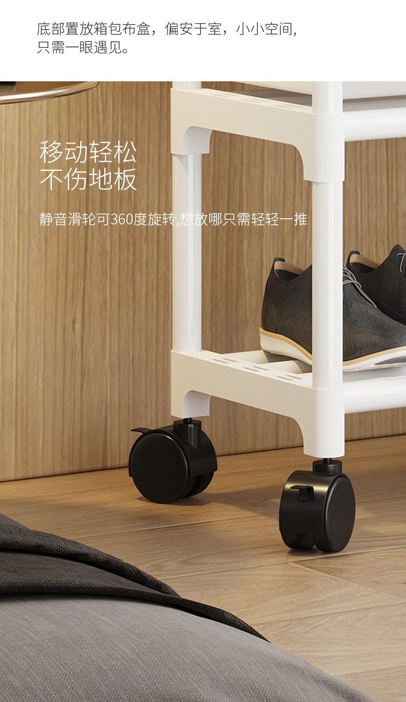 Simple coat rack, floor-standing indoor clothes hanger, bedroom clothes double-pole rack, household clothes drying rack, dormitory clothes drying rack pic 4