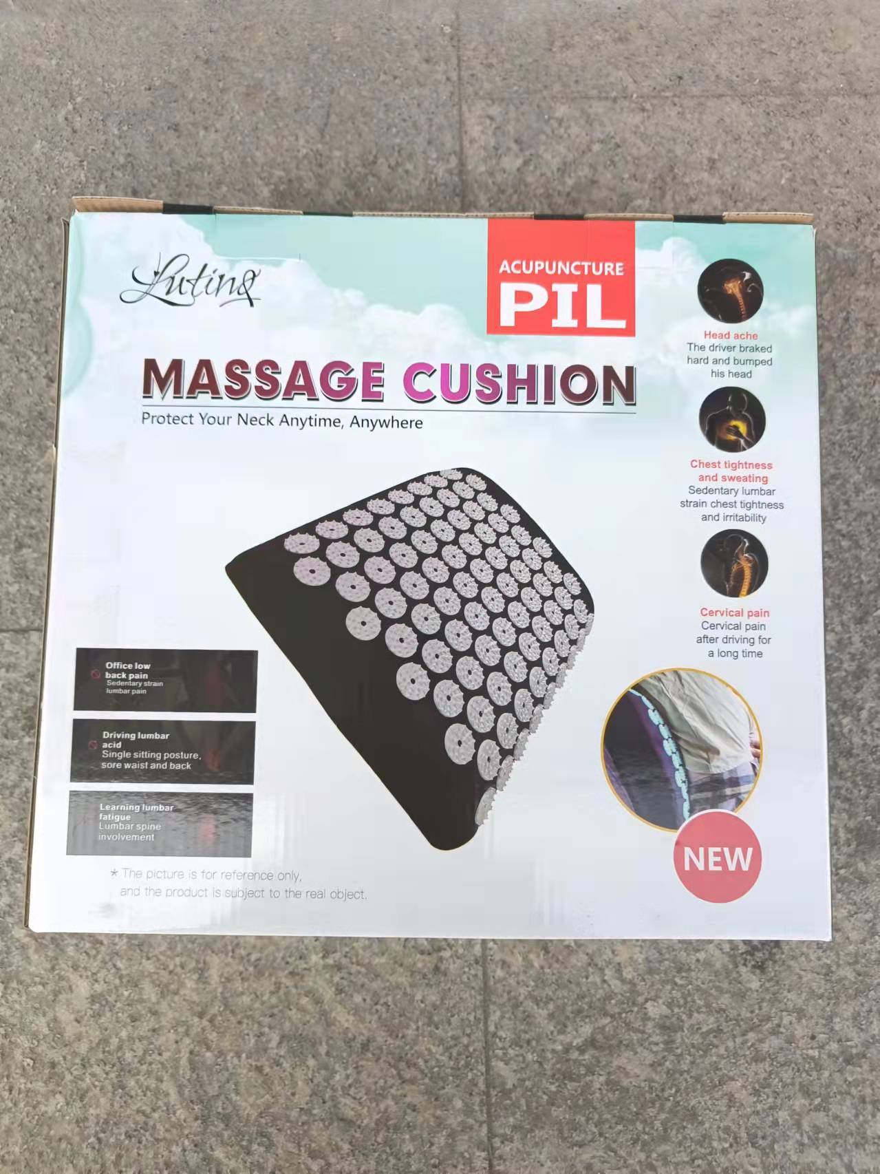 0.1源头厂家新款针刺瑜伽按摩腰靠枕腰部按摩枕针刺枕头特制穴位腰枕详情1