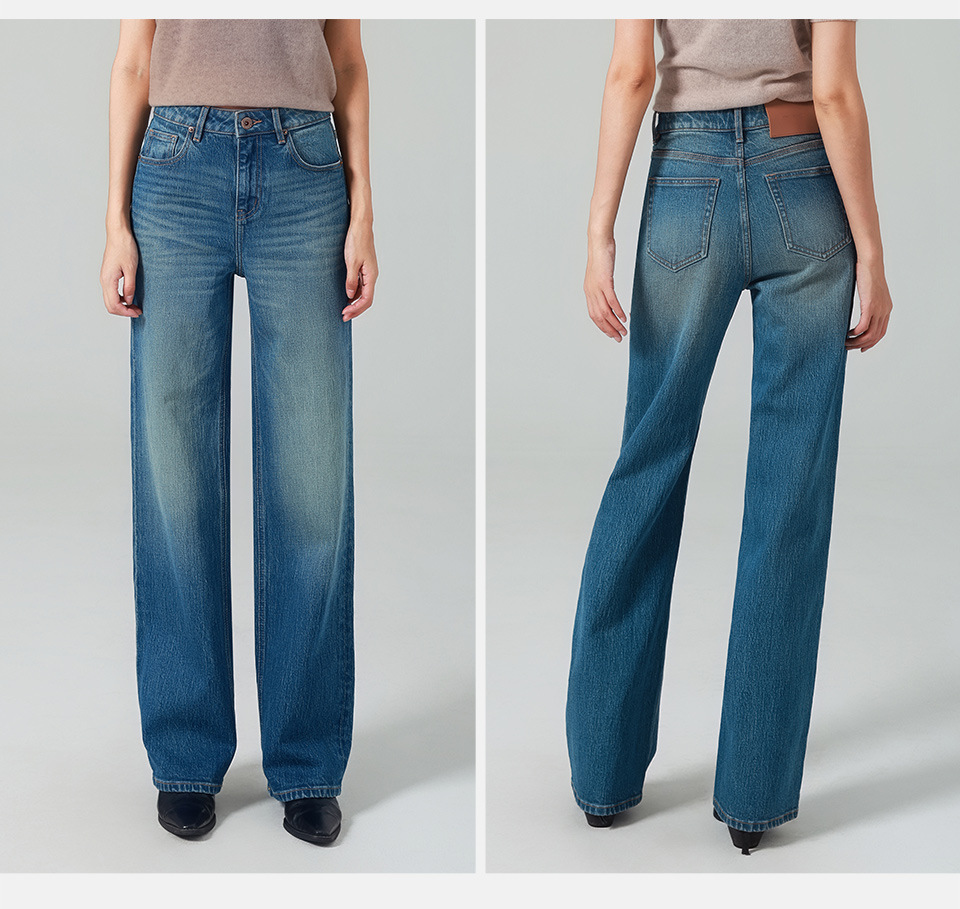 French fries pants/High-waisted Jeans for women, narrow straight-leg pants, elastic retro style, autumn/Winter 25, slimming and casual pic 17