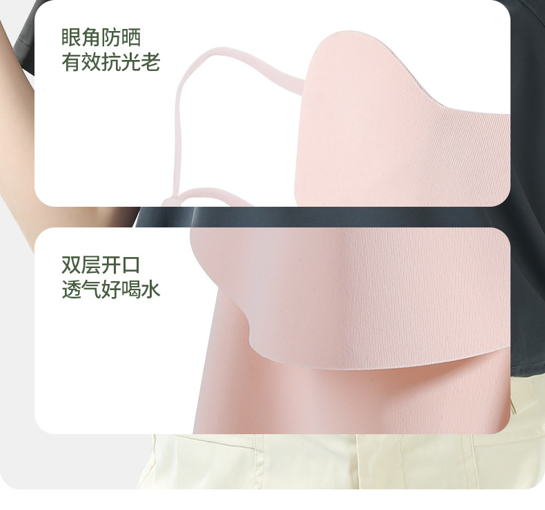 夏季冰丝凉感无痕口罩女护眼角透气防紫外线护颈遮阳脸罩防晒面罩详情15