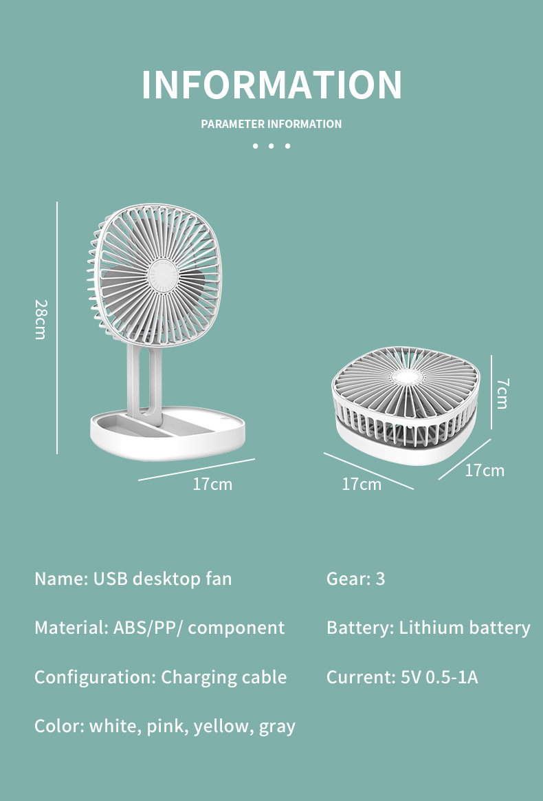 Folding Fan складной вентилятор на третьей скорости, аэродинамический стол на открытом воздухе летом охлаждается ароматический заменитель M141 pic 15