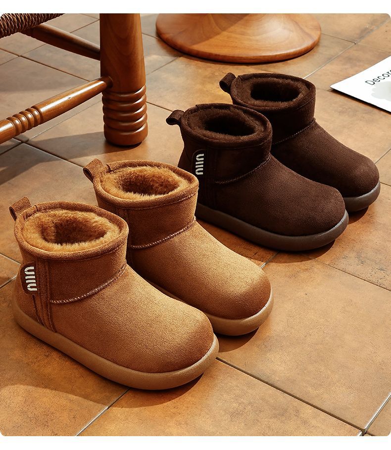 儿童棉鞋女童冬季2025新款加绒加厚雪地靴防水防滑中小男童鞋保暖详情12