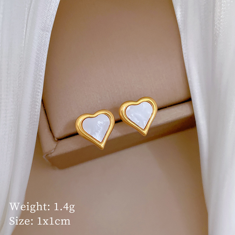 【通体钛钢】贝母幸运草极简风耳钉冷淡男女耳环个性气质宴会耳饰详情43