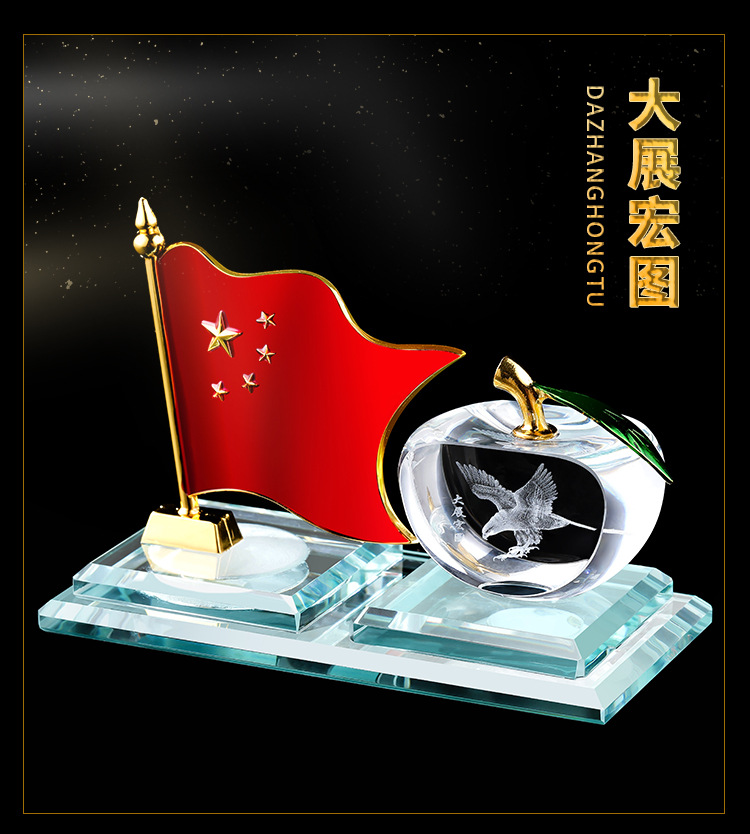 Five-star Red Flag car ornaments for both men and women, high-end small cars, center console, office desk, interior decoration ornaments pic 8