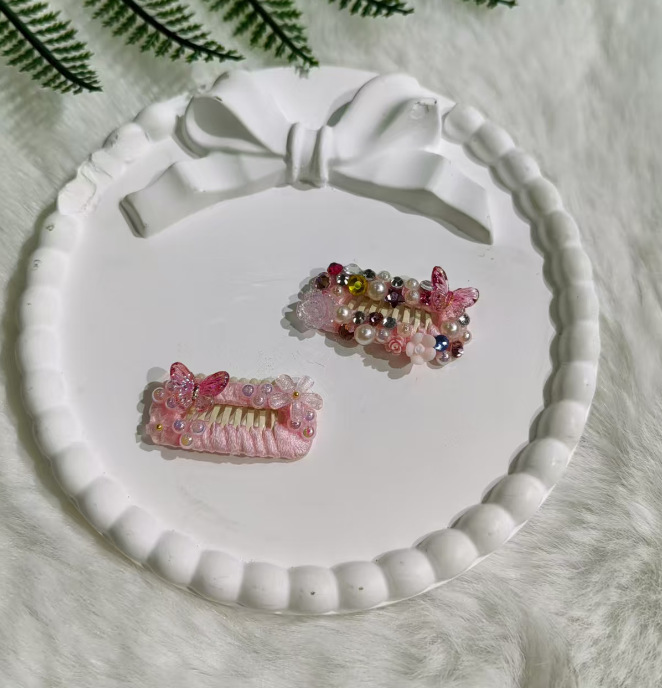 New pet hair clips, handcrafted pet hair accessories, fashionable dog and cat hair clips, headwear, pet accessories pic 13