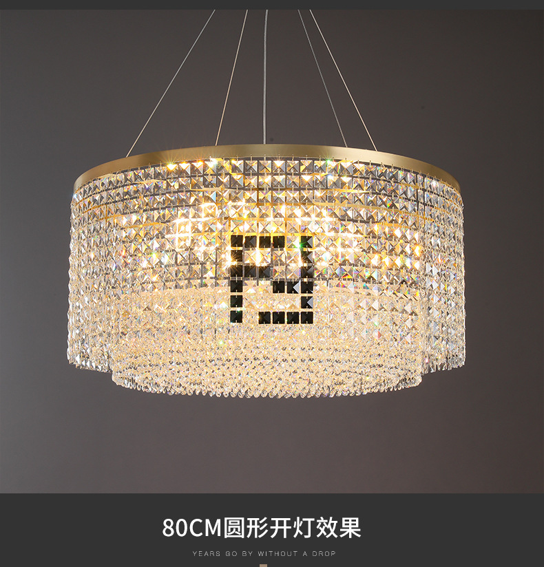 轻奢水晶客厅吊灯2024新款高端豪华别墅酒店大堂灯餐厅灯广东中山详情14