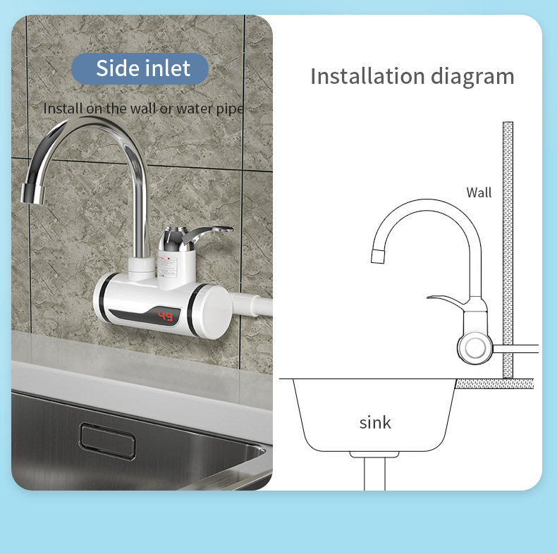 外贸亚马逊家用电热水龙头即热式厨房洗菜快速加热三秒速热水龙头详情16