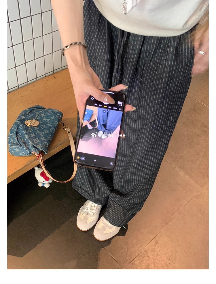 葡萄妈同款系带拼色圆头百搭舒适休闲真皮板鞋增高德训鞋女小白鞋详情13