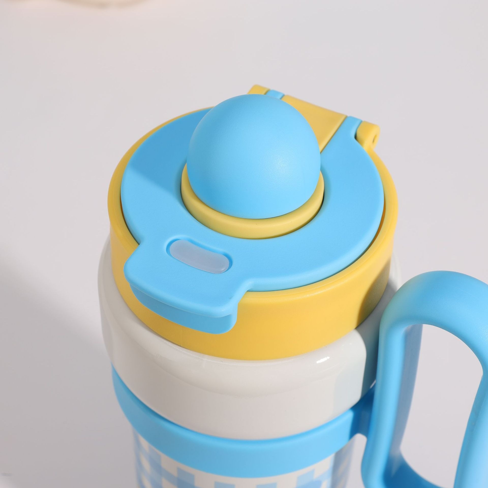 316 stainless steel insulated cup, portable shoulder strap, handle cup, high appearance level, cartoon large capacity, with straw, double drinking cup pic 9