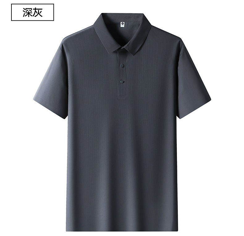 2025年新品上线夏季休闲商务薄款T恤衫上衣男士冰丝短袖POLO衫详情23