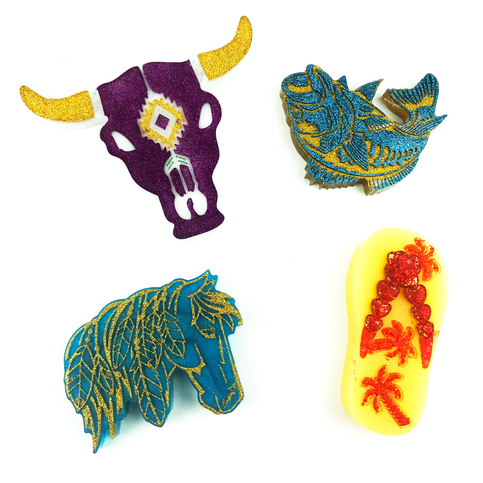 155款彩虹香薰滴胶模具太阳花车载香薰模具牛头石膏蜡烛硅胶模具详情5