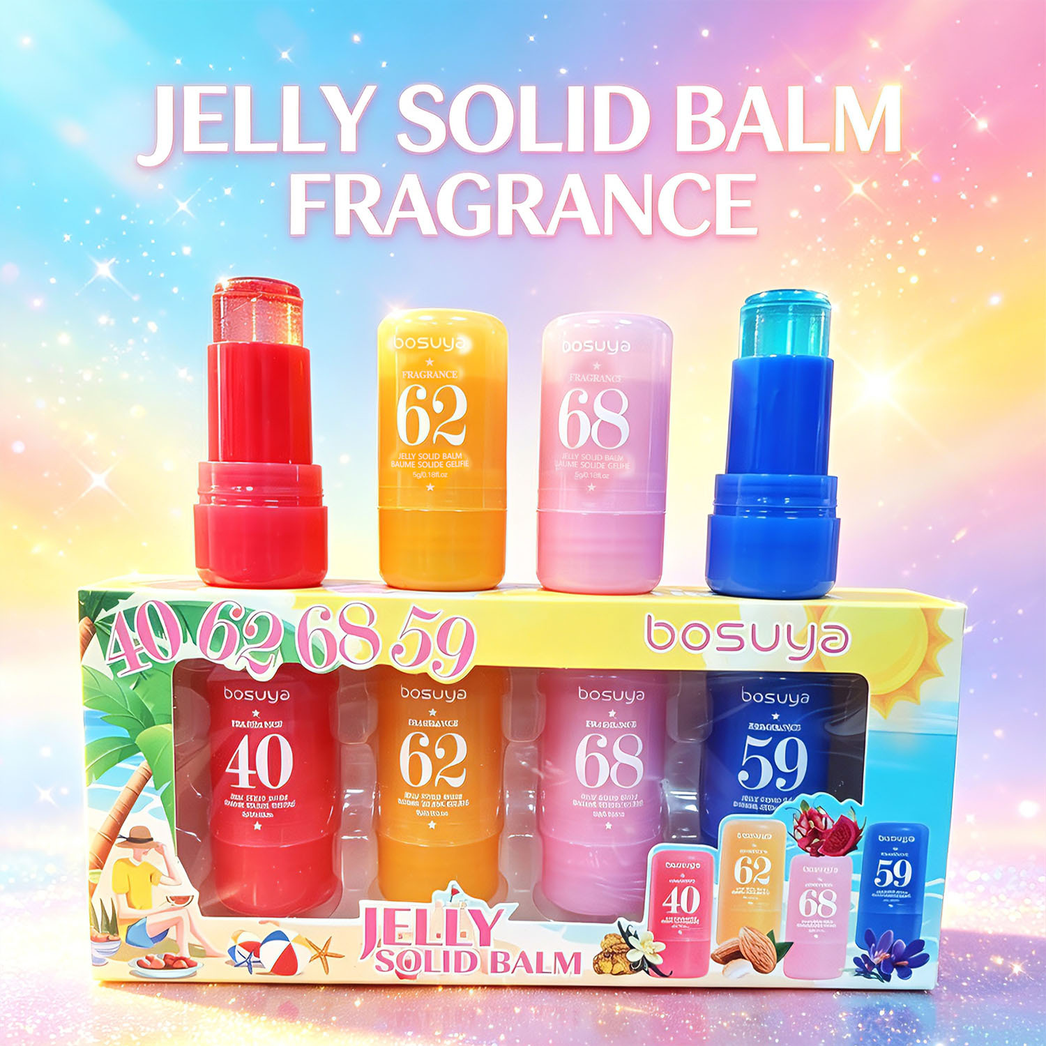 【 Cross-border Exclusive 】Bosuya Body Fragrance Cream Set, long-lasting fragrance, creamy texture, non-sticky, compact and portable pic 15