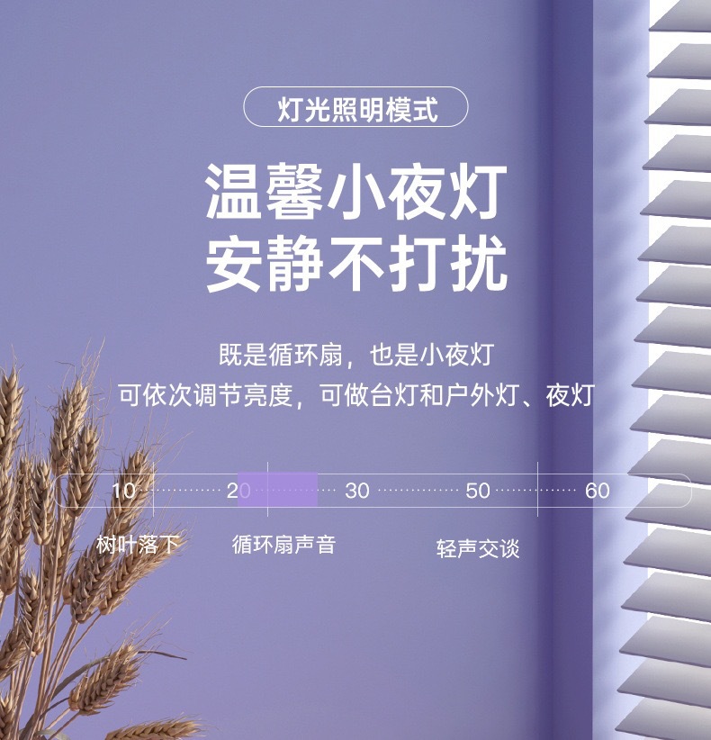爆款usb桌面风扇可折叠桌面办公室便携可充电迷你风扇带夜灯详情19