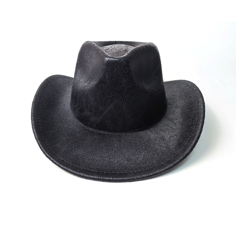 欧美复古纹理牛仔帽翘边遮阳爵士帽英伦礼帽日常使用详情4