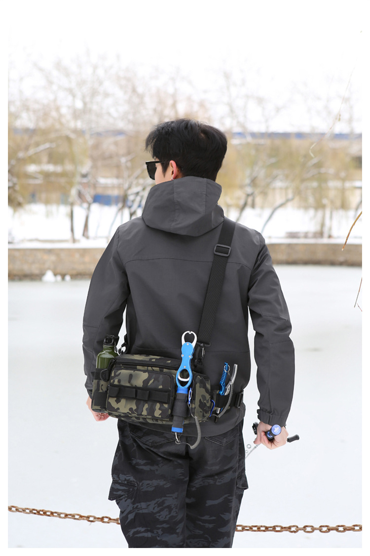 Lu Ya Bag, multi-functional waist bag, single-shoulder backpack, fishing crossbody bag, fishing gear rod bag, fishing storage bag, complete set of equipment pic 31