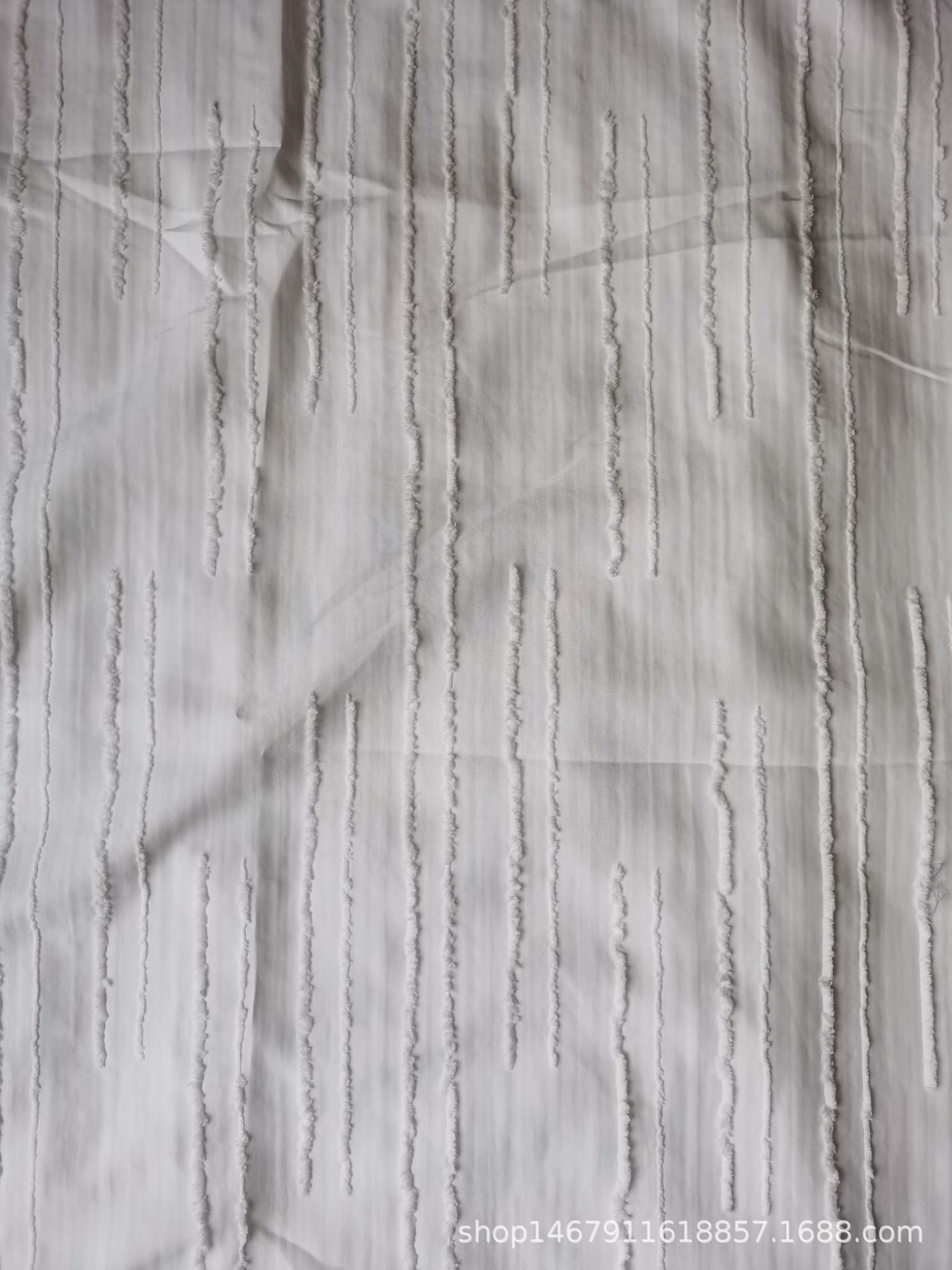 厂家直销大提花剪花面料剪花浴帘剪花家纺面料详情5