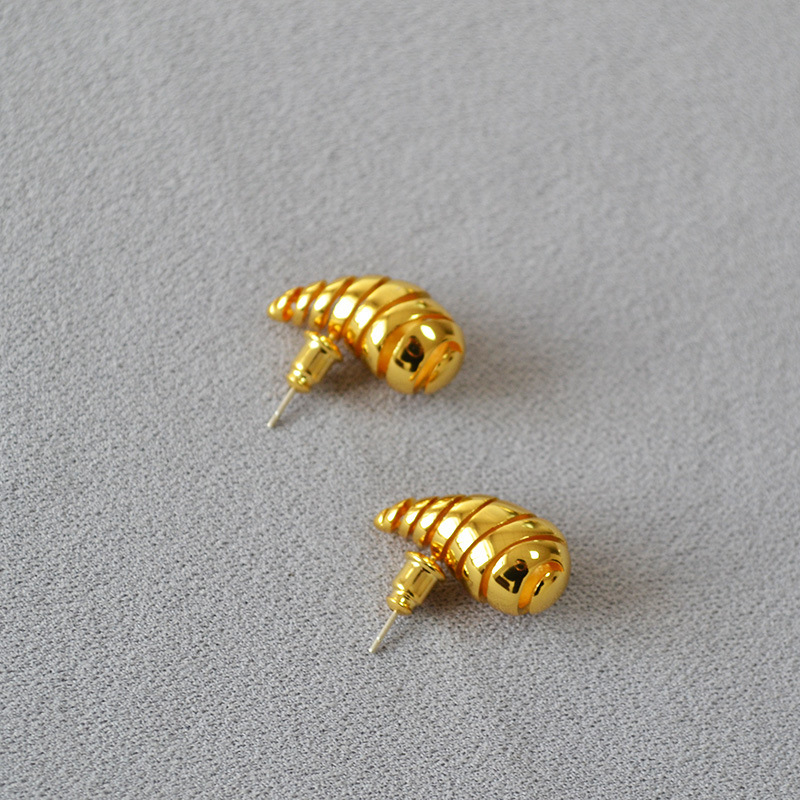 新春彩蛋清仓特价回馈欧美复古小众设计黄铜镀金个性气质耳钉耳饰详情19