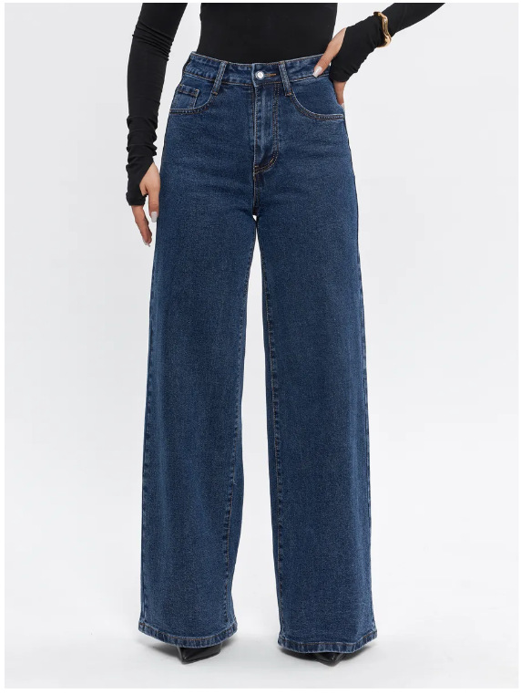 俄罗斯服装外贸牛仔裤女2025新款阔腿裤秋装跨境OZON/WB现货代发详情4
