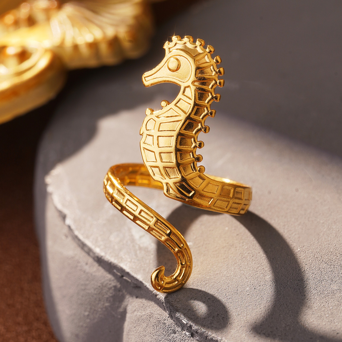 Wholesale of fashionable and versatile titanium steel, stainless steel leaf oval lines, niche and light luxury, adjustable opening rings pic 35