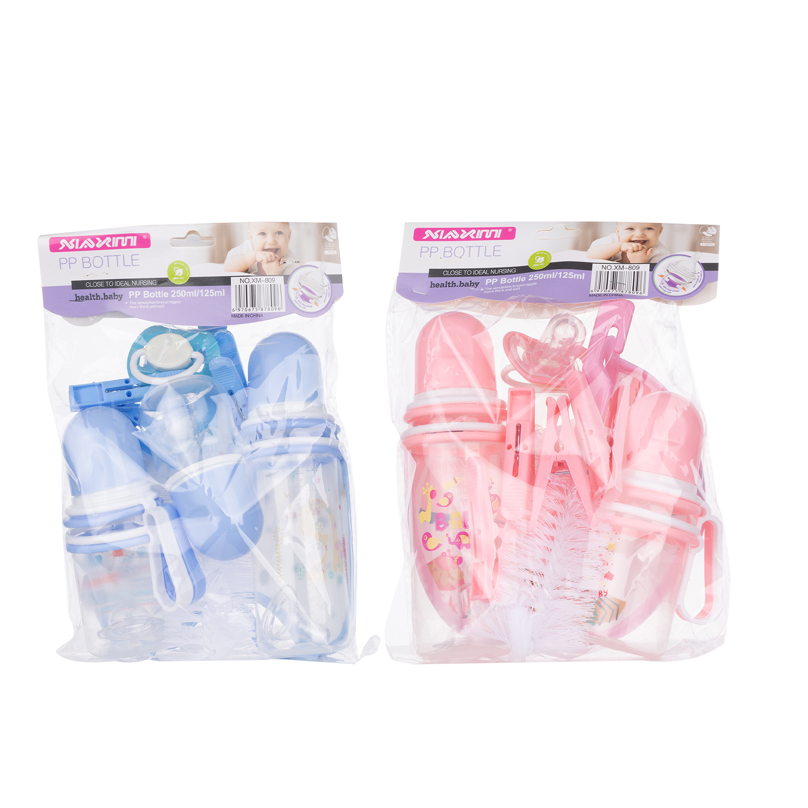 外贸跨境母婴用品套装婴儿奶瓶奶刷组合安抚奶嘴十件套厂家批发详情3