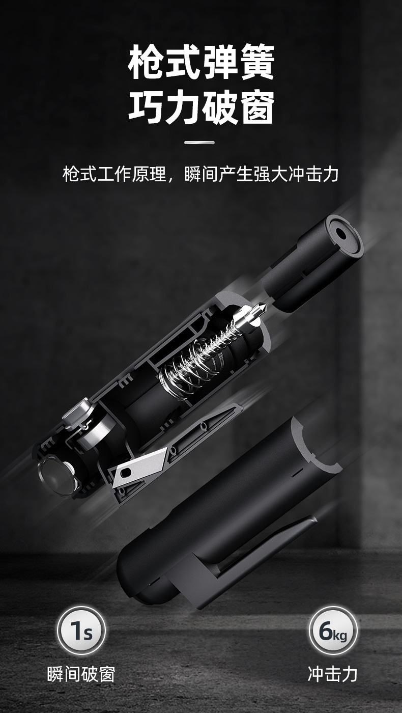 汽车临时停车电话号码牌车载挪车电话牌破窗器手电筒移动电源割刀详情8