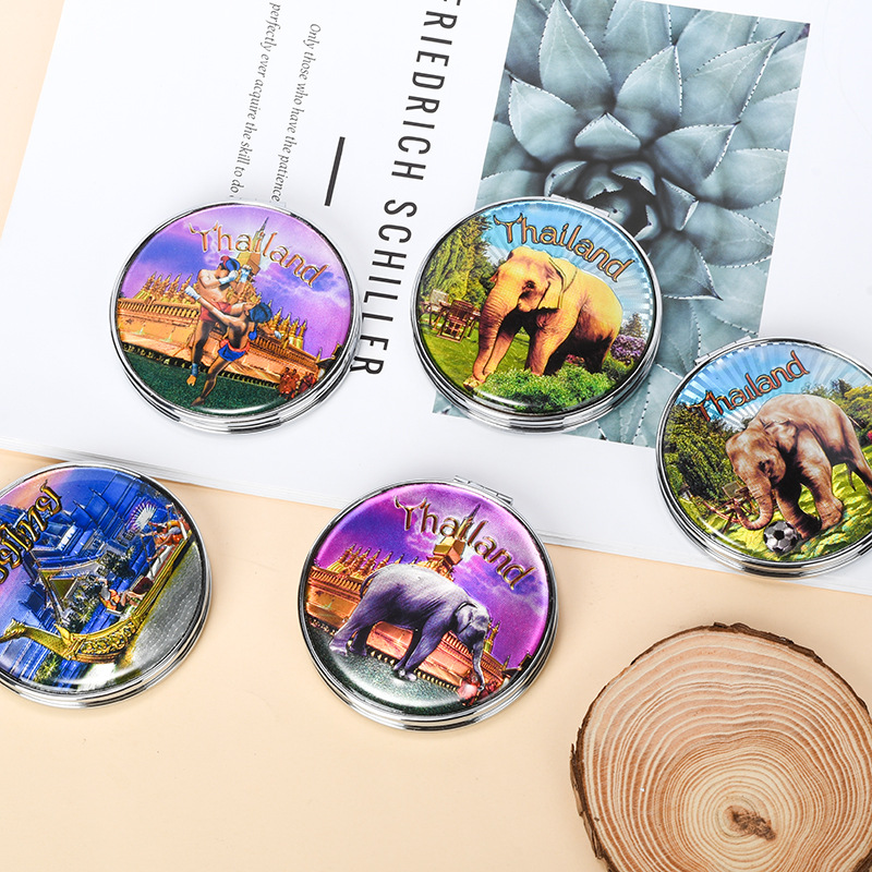 欧美热销化妆镜口袋小镜子定制图案折叠双面镜随身便携镜子女学生详情14