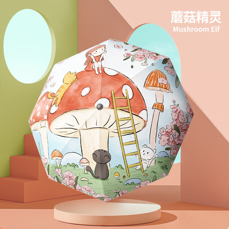 伞批发雨伞防晒遮阳伞黑胶三折反向女生太阳伞晴雨两用自动伞工厂详情61