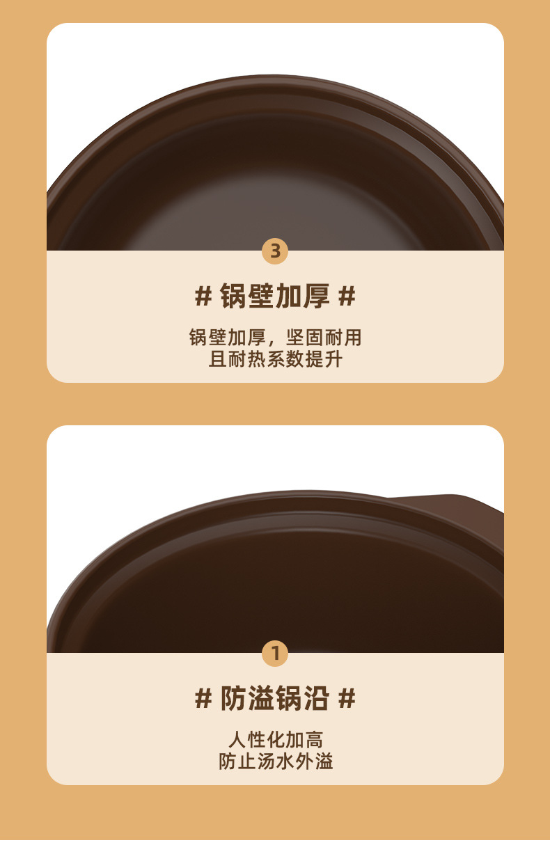 Household clay pot gas stove high-temperature resistant soup and meat stew pot 煲仔饭 porridge new style ceramic pot pic 12