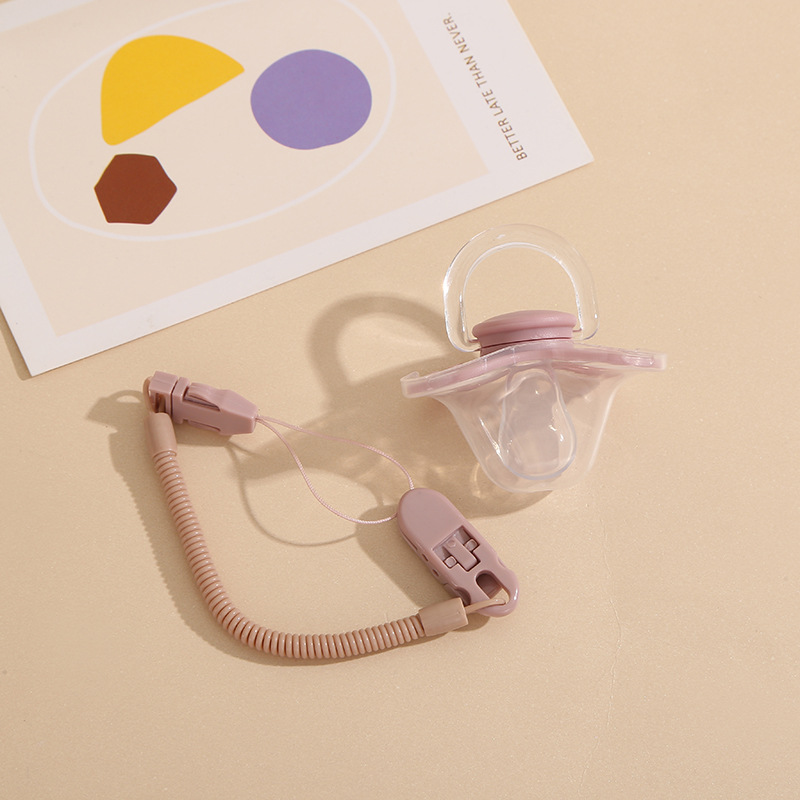 Infant and toddler anti-slip chain pacifier, super soft and sleeping type, simulating breast milk, realistic weaning wonder, baby comfort pacifier pic 9