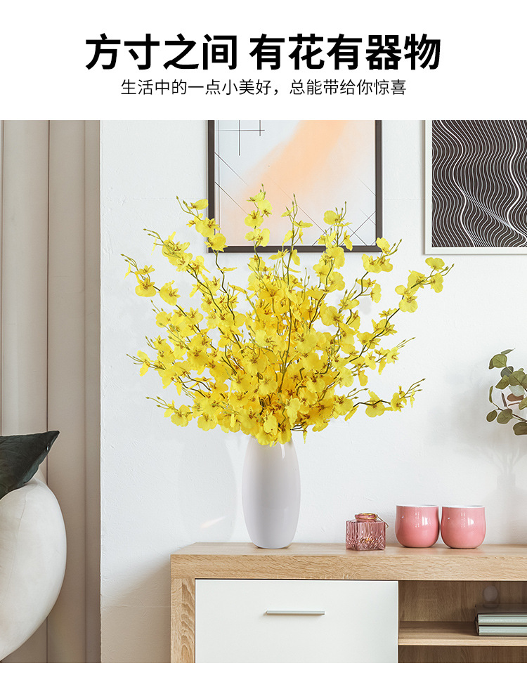 Artificial dancing orchid, Phalaenopsis, silk flowers, living room decoration, dining table, dried flowers, artificial flowers, vases, ornaments, bouquet arrangement pic 7