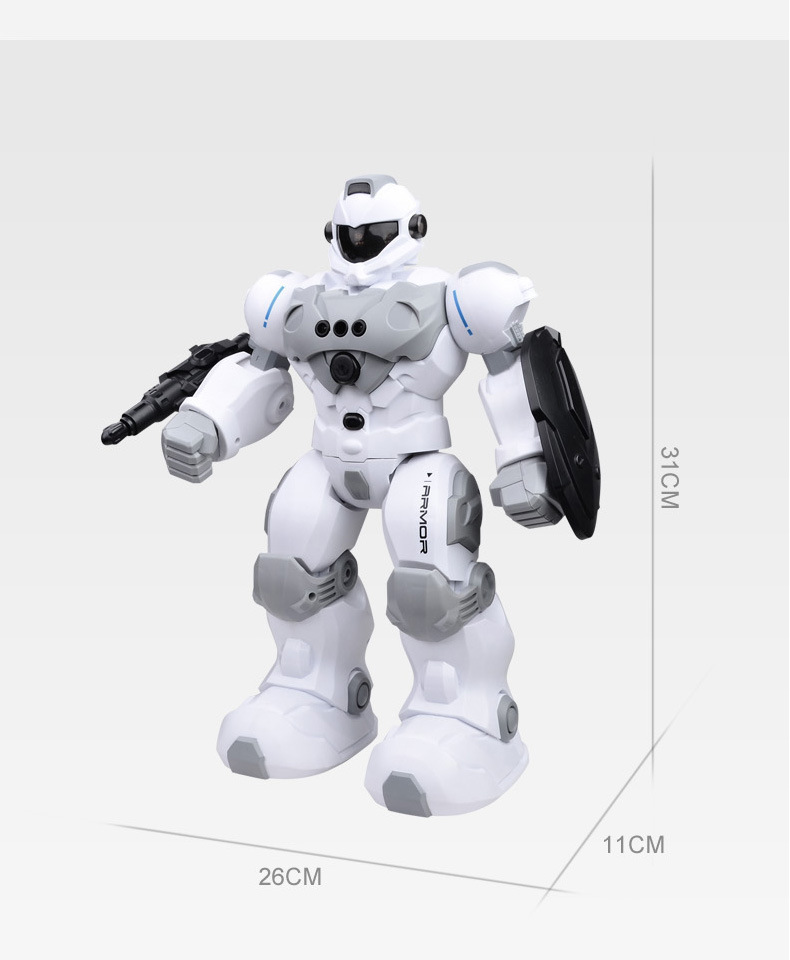 New cross-border programmable robot toy 2.4G wireless remote control gesture-sensing sound and light intelligent police model pic 14