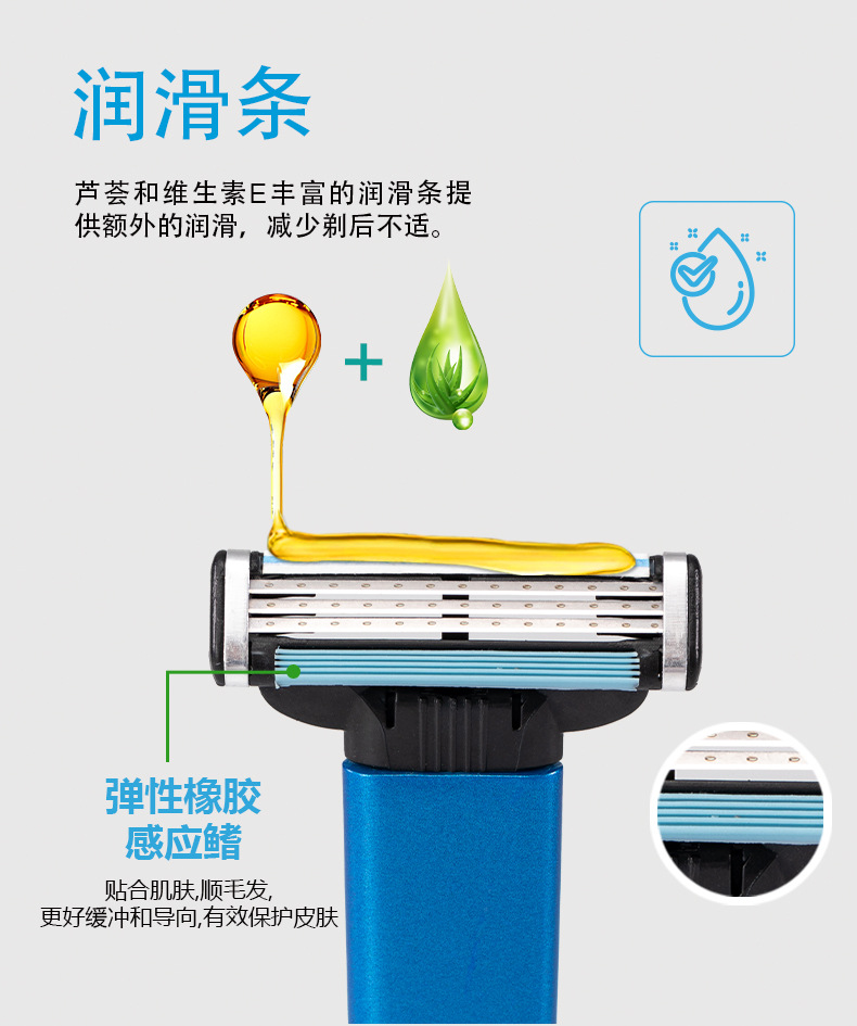 The cross-border old-fashioned razor Pearl Max three-layer shaving knife can replace the hair removal knife and the hotel manual razor pic 8