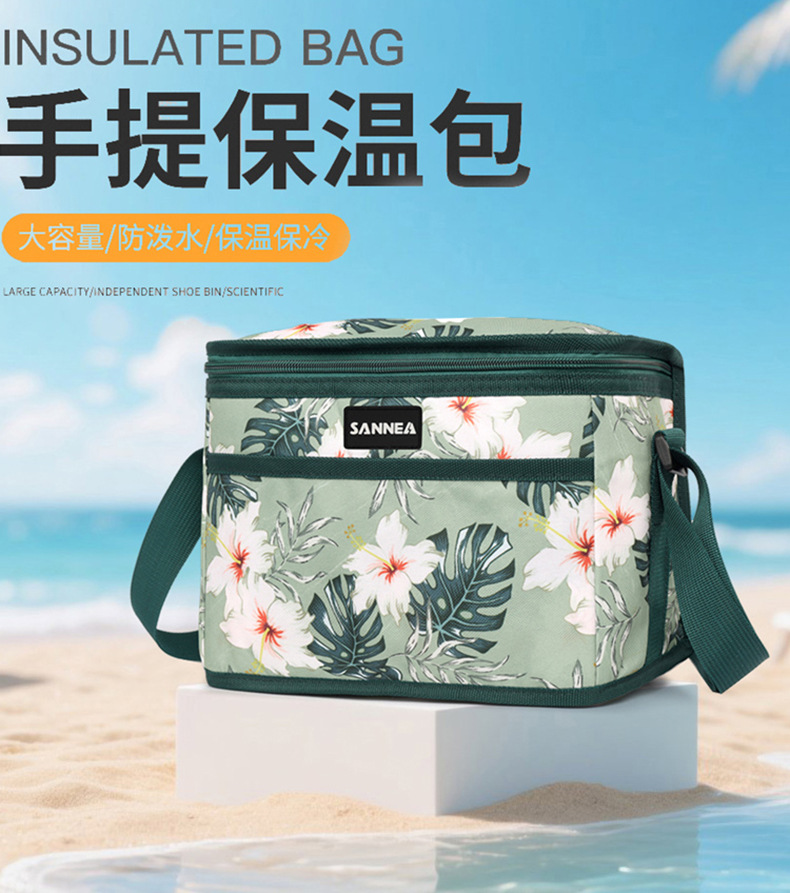 SAN Neng Cross-border thickened lunch bag, hand-held outdoor ice pack, new insulated bag, large capacity lunch box bag, picnic ice pack pic 1
