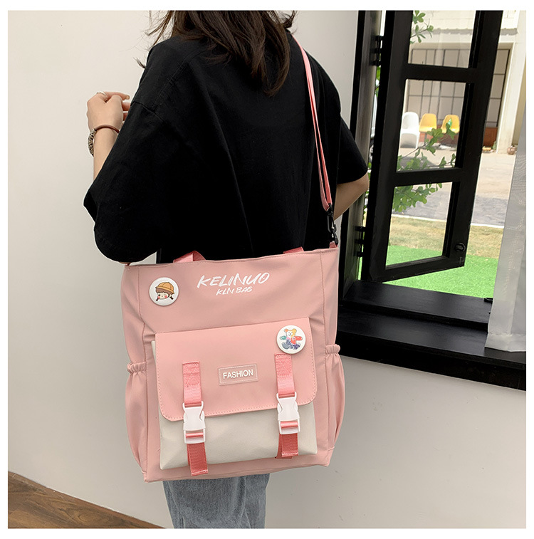 书包女ins森系单肩包学生帆布包清新简约斜挎包大容量装书手提袋详情20