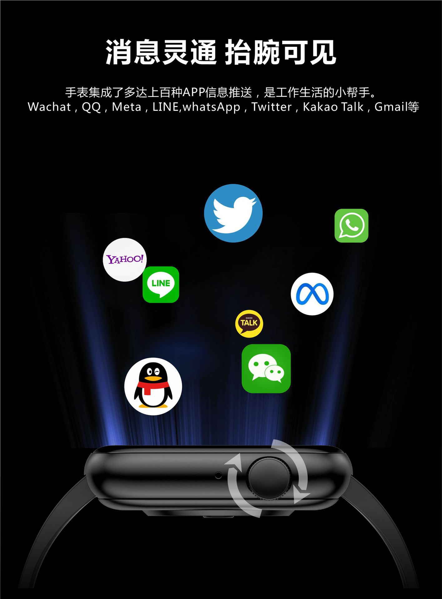 The new QX7 smart bracelet for foreign trade features 1.85 Bluetooth call and one-click direct connection to the true blood oxygen and temperature measurement sports watch pic 11