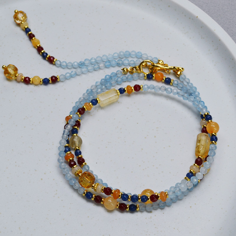 设计师原创中国风小众复古真石串珠流苏可拆卸一款多戴项链毛衣链详情14