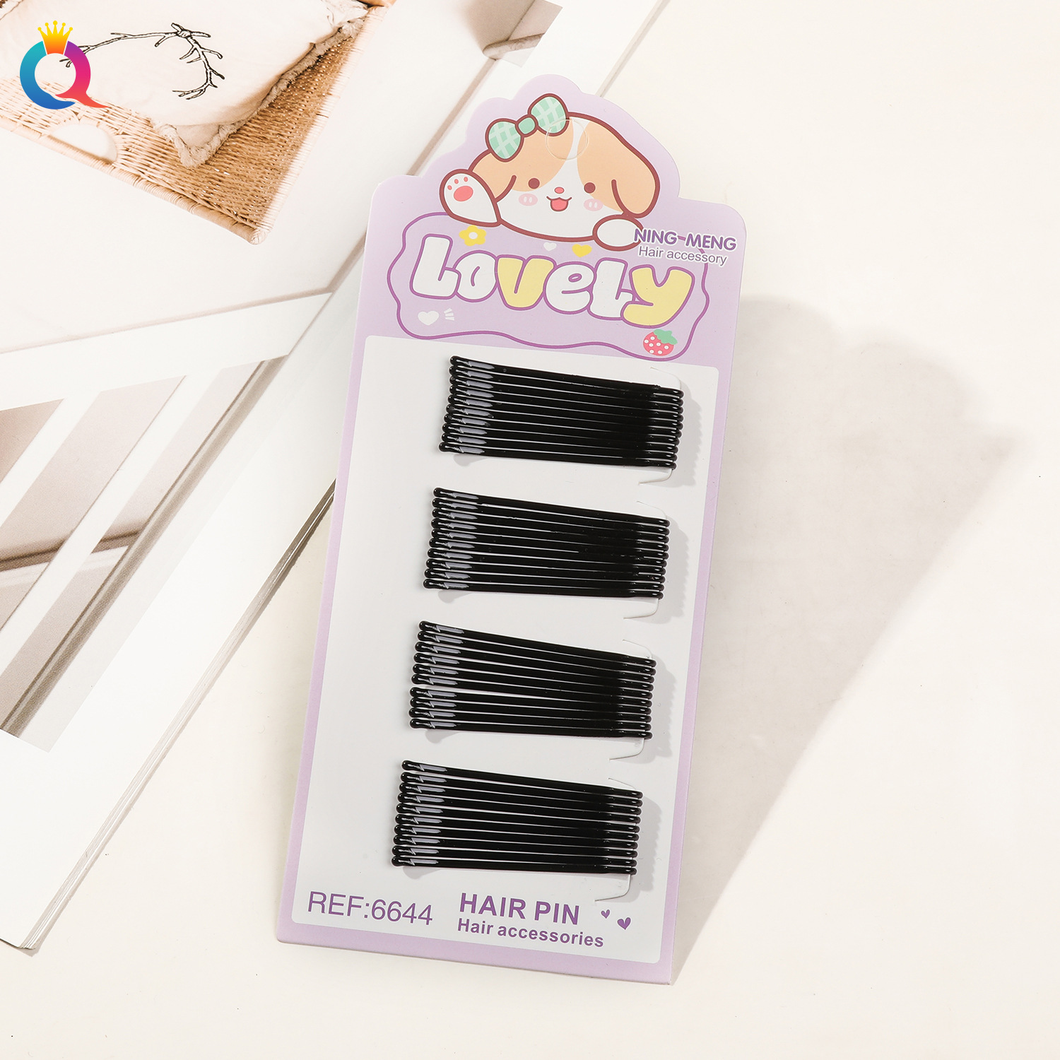 Wholesale of Qiyue Classic black straight clips, durable lacquered hair clips, braided hair clips, broken hair bangs clips and side clips pic 99