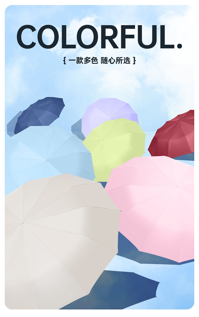 24-bone automatic umbrella for men, extra-large double umbrella, folding, suitable for both weather and rain, household, fully automatic, special umbrella for heavy rain pic 13