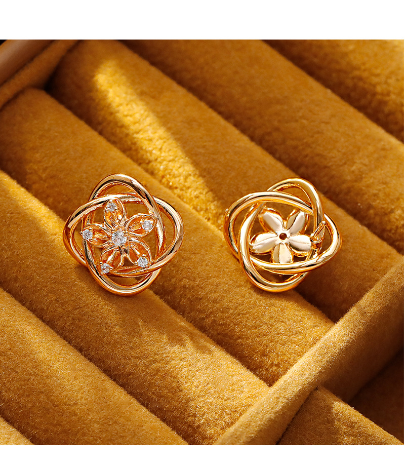 Hyacinth temperamento moda simple pendientes ajardinado delicado incrustado zirconia commuter múltiples orejeras diseño de nicho sentido orejeras para mujeres pic 8
