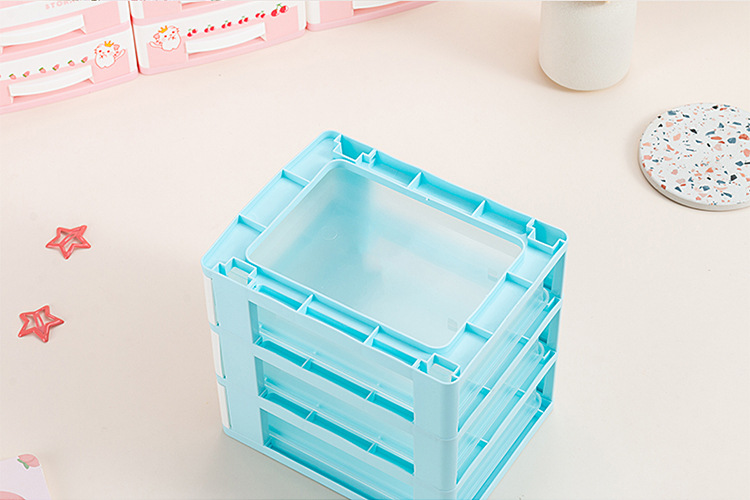 跨境儿童发饰收纳盒学生皮筋发夹卡通首饰盒女生桌面化妆品抽屉盒 pic 13