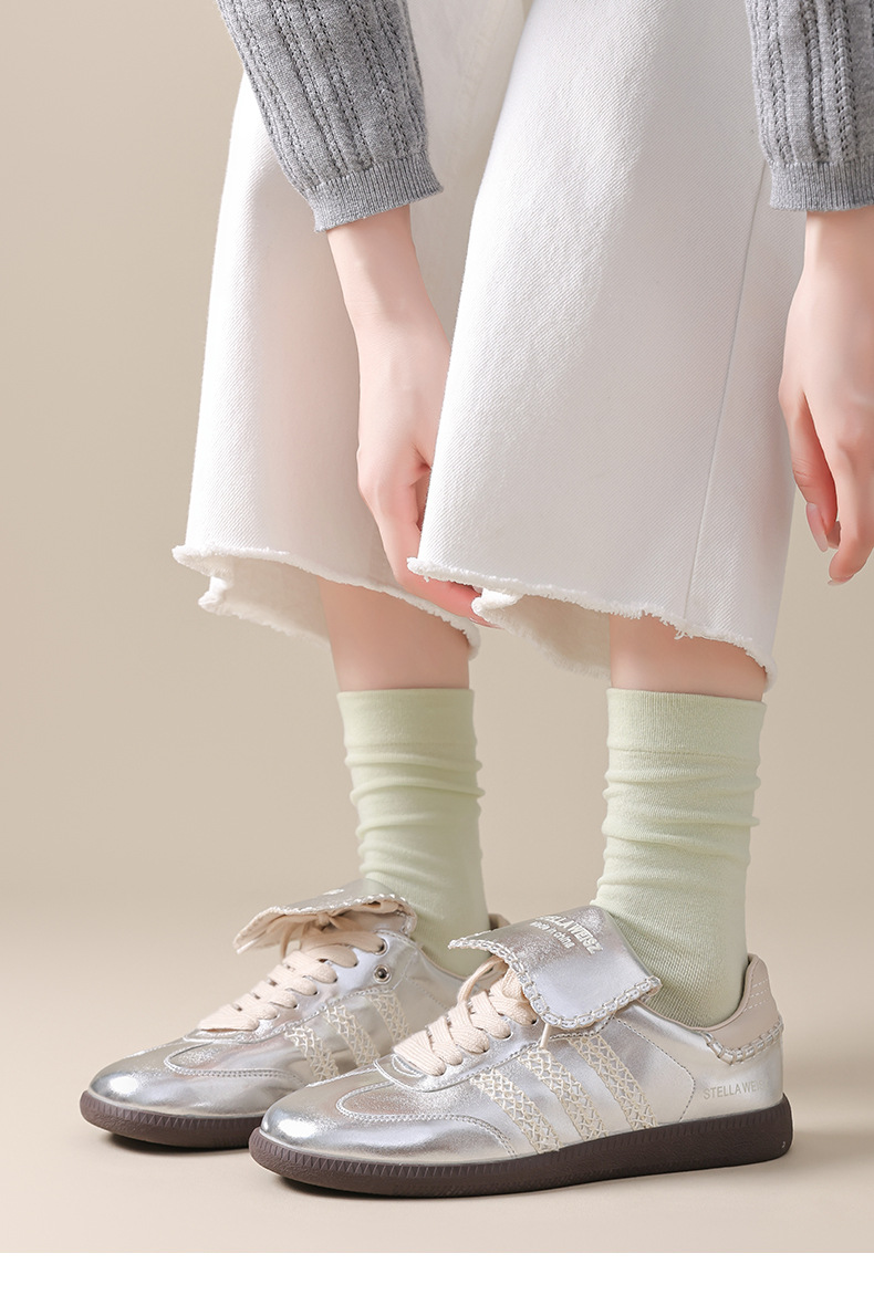 White socks for women, spring and summer, pure cotton mid-calf socks, boneless postpartum socks, all-cotton long calf socks, Zhuji hosiery wholesale pic 16
