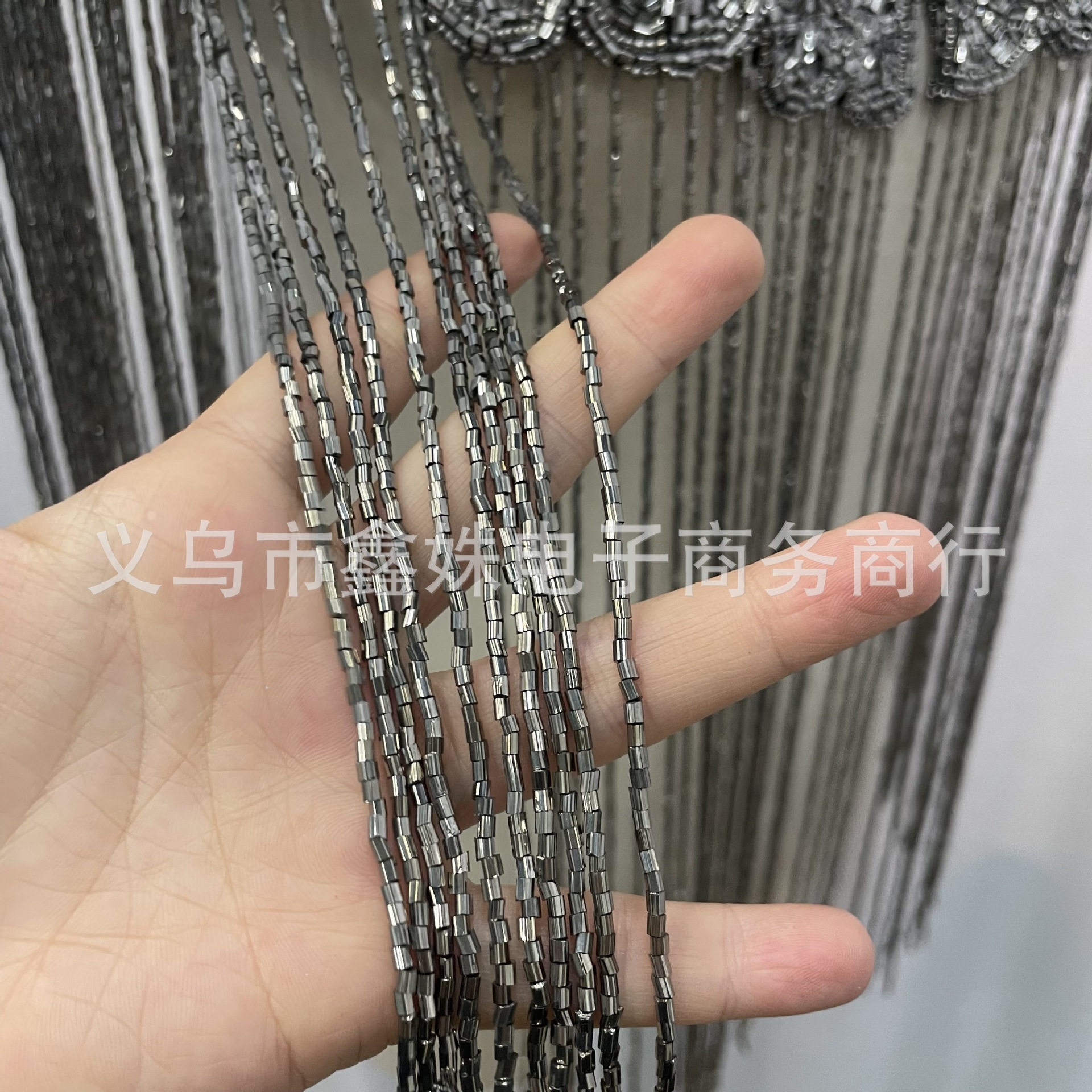 Fringed sequined shawl, European and American retro Gatsby ball party beaded evening dress, short small shawl pic 7