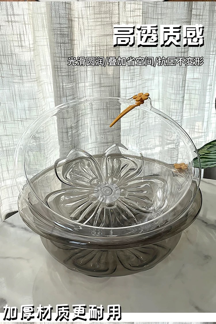 洗脸盆家用卫生间洗衣盆洗手盆高颜值加厚透明塑料盆子多用洗面盆详情6