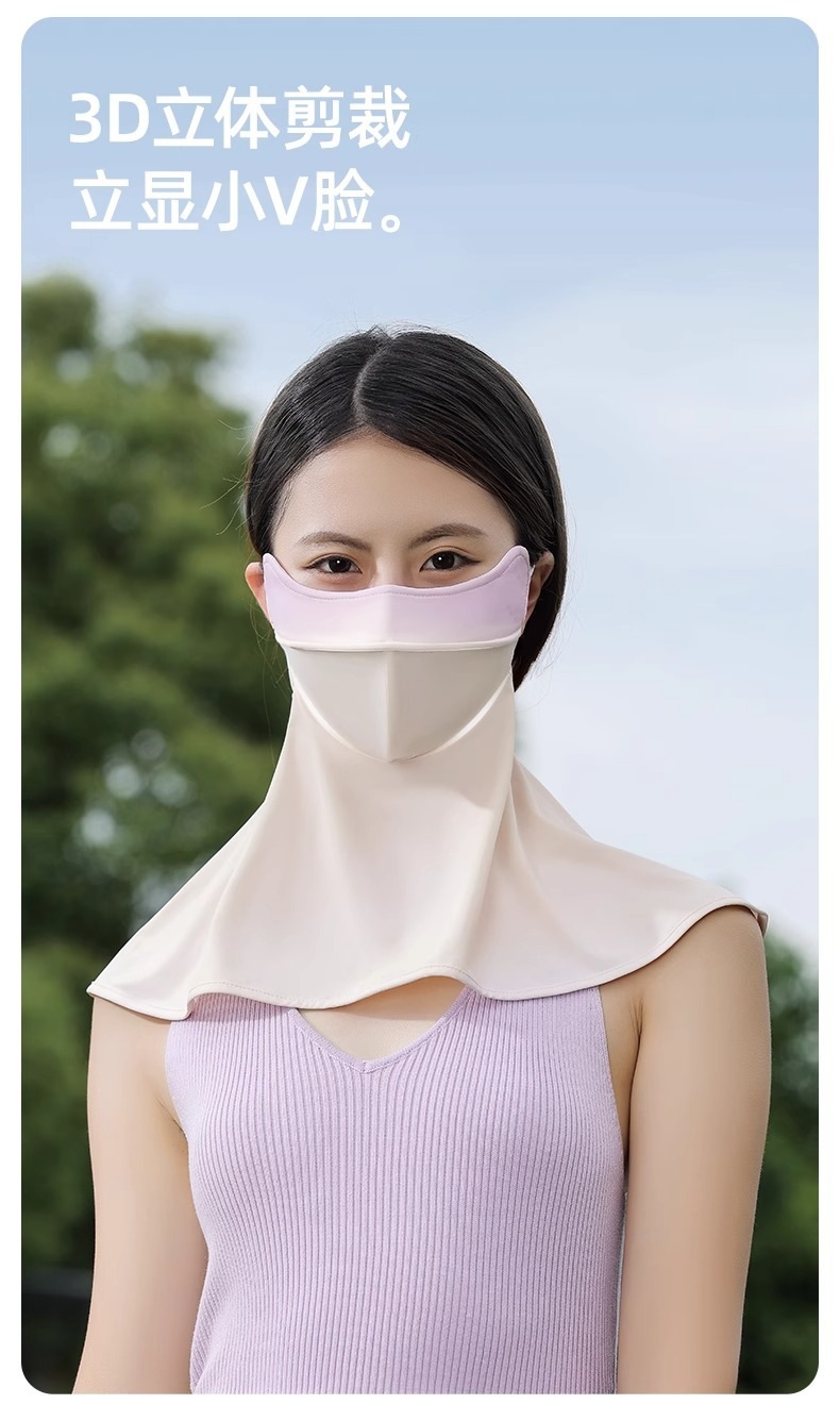 夏季3d立体防晒口罩女冰丝透气全脸护眼角遮阳面罩男脸罩防紫外线详情7