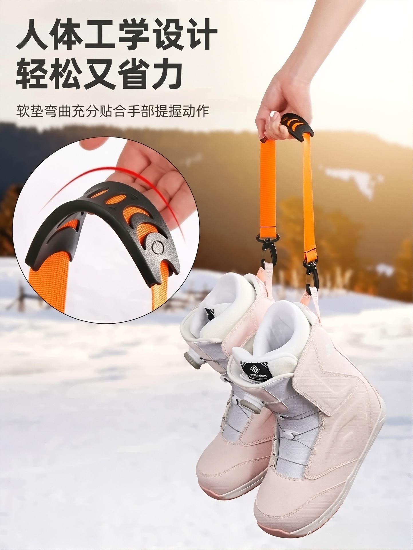 【BERTON OUTDOOOR】户外滑雪鞋运动鞋手提承重挂扣便携轮滑鞋提鞋装备挂件轻便详情3