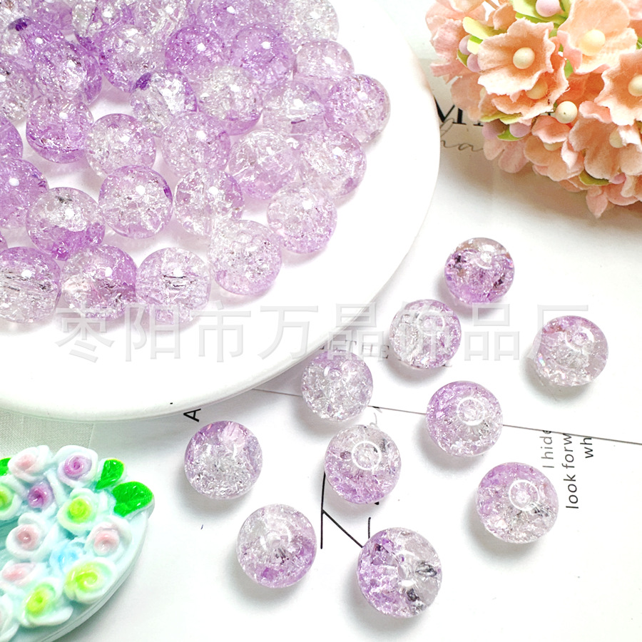 10mm彩色琉璃玻璃珠散珠手链项链手串串珠子手工DIY饰品配件材料详情4