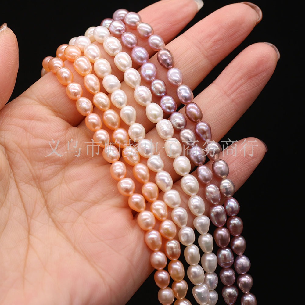 Natural freshwater pearl rice beads, DIY jewelry accessories, handmade jewelry necklaces, wholesale and production pic 9