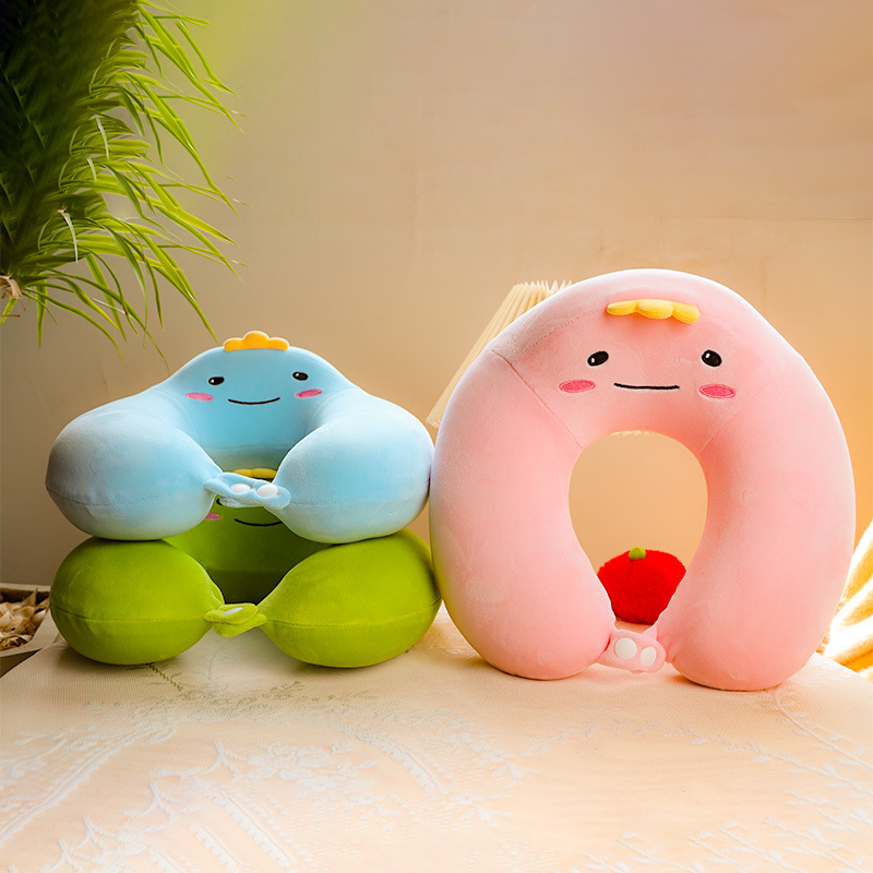 Cartoon memory foam U-shaped pillow, car neck support pillow, portable office plush neck pillow, travel neck support pillow, cute style pic 2