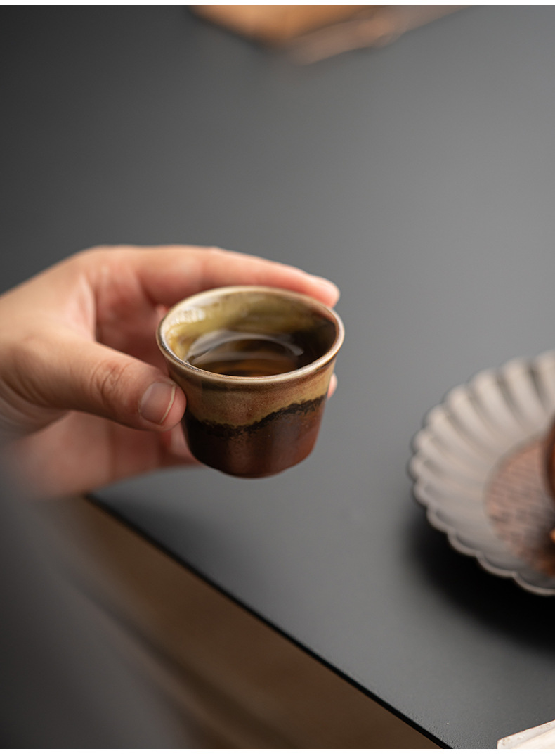 柴烧釉茶杯窑变陶瓷品茗杯日式复古主人杯家用功夫茶具茶杯单杯详情9